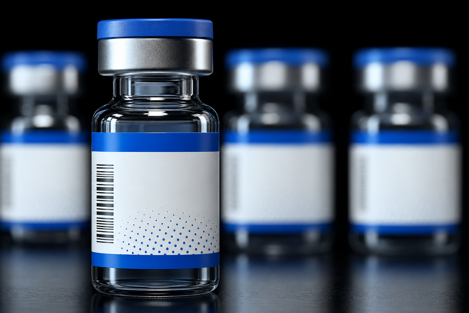 Premium custom medical vial labels